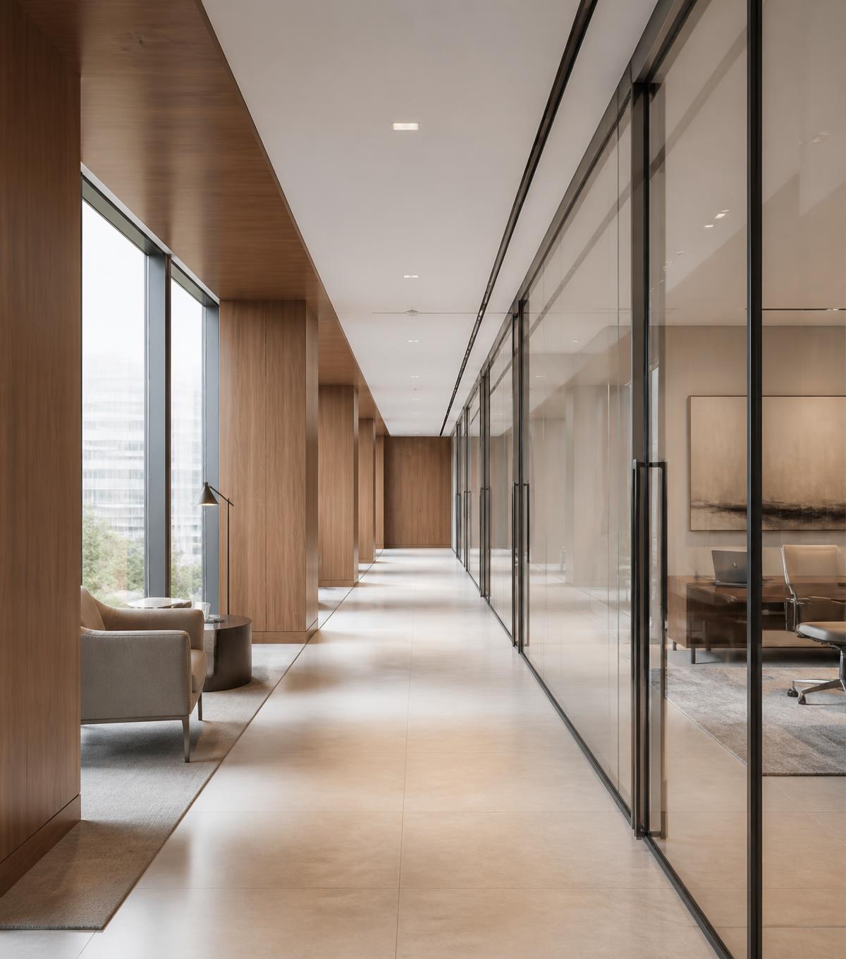 A contemporary Maryland office corridor — illustrative regional imagery